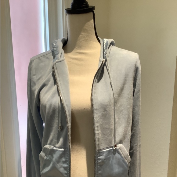 ANNE KLEIN VELOUR HOODED JACKET - Picture 2 of 8
